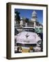 Parliament House and 1950s American Cars, Havana, Cuba, West Indies, Central America-D H Webster-Framed Photographic Print