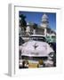 Parliament House and 1950s American Cars, Havana, Cuba, West Indies, Central America-D H Webster-Framed Photographic Print