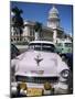 Parliament House and 1950s American Cars, Havana, Cuba, West Indies, Central America-D H Webster-Mounted Photographic Print