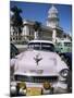 Parliament House and 1950s American Cars, Havana, Cuba, West Indies, Central America-D H Webster-Mounted Photographic Print