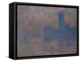 Parliament. London-Claude Monet-Framed Stretched Canvas