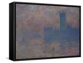 Parliament. London-Claude Monet-Framed Stretched Canvas