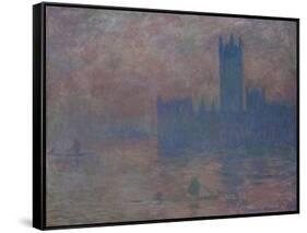 Parliament. London-Claude Monet-Framed Stretched Canvas