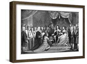 Parliament Offering the Crown to William and Mary, 1689-James Northcote-Framed Giclee Print