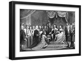 Parliament Offering the Crown to William and Mary, 1689-James Northcote-Framed Giclee Print
