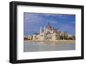 Parliament on the Banks of the River Danube, Budapest, Hungary, Europe-Michael Runkel-Framed Photographic Print