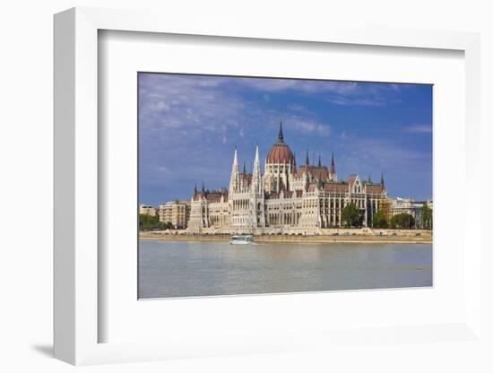 Parliament on the Banks of the River Danube, Budapest, Hungary, Europe-Michael Runkel-Framed Photographic Print