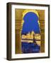 Parliament (Orszaghaz) Through Arches of Fishermen's Bastion (Halaszbastya) at Dusk, UNESCO World H-Stuart Black-Framed Photographic Print