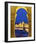 Parliament (Orszaghaz) Through Arches of Fishermen's Bastion (Halaszbastya) at Dusk, UNESCO World H-Stuart Black-Framed Photographic Print