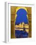 Parliament (Orszaghaz) Through Arches of Fishermen's Bastion (Halaszbastya) at Dusk, UNESCO World H-Stuart Black-Framed Photographic Print