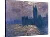 Parliament, Reflections on the Thames, 1905-Claude Monet-Stretched Canvas