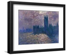 Parliament, Reflections on the Thames, 1905-Claude Monet-Framed Giclee Print
