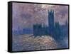 Parliament, Reflections on the Thames, 1905-Claude Monet-Framed Stretched Canvas