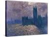 Parliament, Reflections on the Thames, 1905-Claude Monet-Stretched Canvas