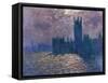 Parliament, Reflections on the Thames, 1905-Claude Monet-Framed Stretched Canvas