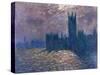 Parliament, Reflections on the Thames, 1905-Claude Monet-Stretched Canvas