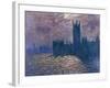 Parliament, Reflections on the Thames, 1905-Claude Monet-Framed Giclee Print