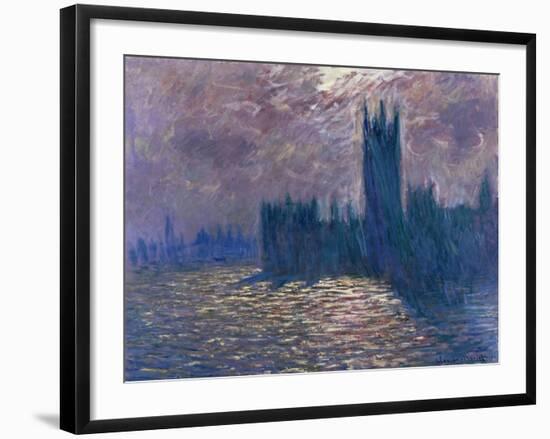 Parliament, Reflections on the Thames, 1905-Claude Monet-Framed Giclee Print