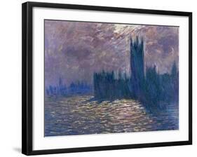 Parliament, Reflections on the Thames, 1905-Claude Monet-Framed Giclee Print