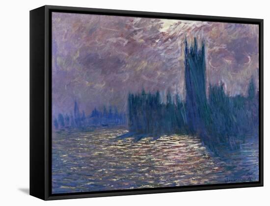 Parliament, Reflections on the Thames, 1905-Claude Monet-Framed Stretched Canvas