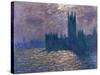 Parliament, Reflections on the Thames, 1905-Claude Monet-Stretched Canvas