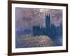 Parliament, Reflections on the Thames, 1905-Claude Monet-Framed Giclee Print