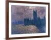 Parliament, Reflections on the Thames, 1905-Claude Monet-Framed Giclee Print