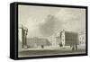 Parliament Square in Dublin-William Henry Bartlett-Framed Stretched Canvas