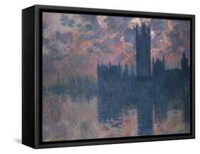 Parliament, Sunset, 1902-Claude Monet-Framed Stretched Canvas