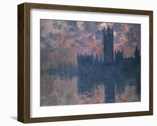 Parliament, Sunset, 1902-Claude Monet-Framed Giclee Print