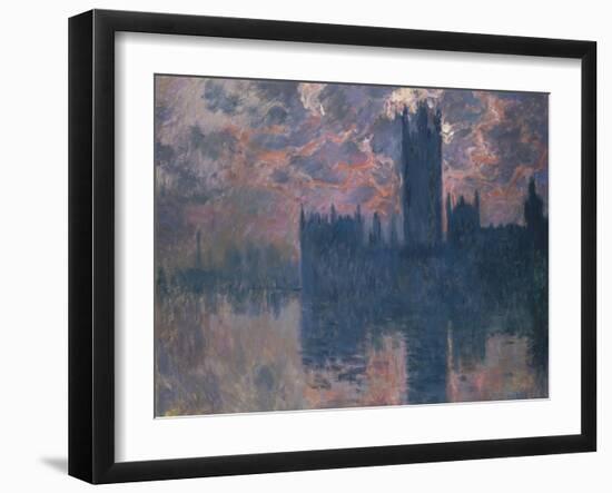 Parliament, Sunset, 1902-Claude Monet-Framed Giclee Print