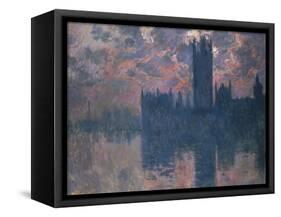 Parliament, Sunset, 1902-Claude Monet-Framed Stretched Canvas