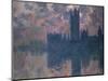 Parliament, Sunset, 1902-Claude Monet-Mounted Giclee Print