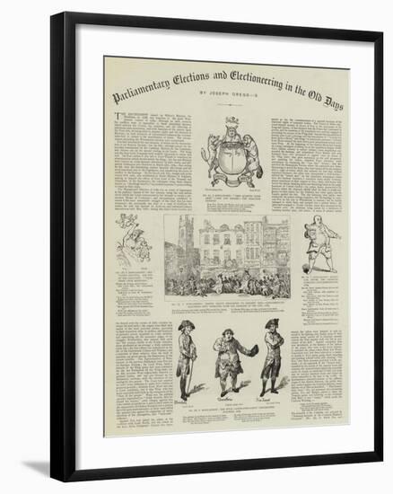 Parliamentary Elections and Electioneering in the Old Days-null-Framed Giclee Print