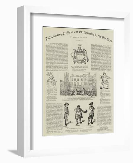 Parliamentary Elections and Electioneering in the Old Days-null-Framed Giclee Print