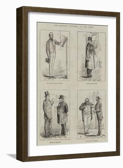 Parliamentary Sketches, in the Lobby-null-Framed Giclee Print