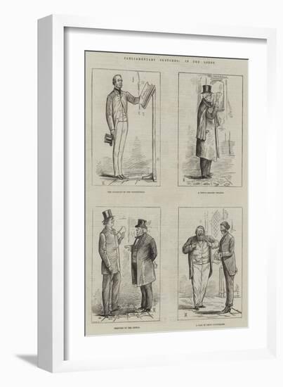 Parliamentary Sketches, in the Lobby-null-Framed Giclee Print