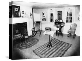 Parlor of the Edgar Allen Poe Cottage, NYC, Dec. 17, 1918-null-Stretched Canvas