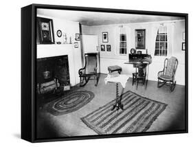 Parlor of the Edgar Allen Poe Cottage, NYC, Dec. 17, 1918-null-Framed Stretched Canvas