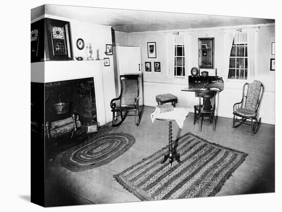 Parlor of the Edgar Allen Poe Cottage, NYC, Dec. 17, 1918-null-Stretched Canvas