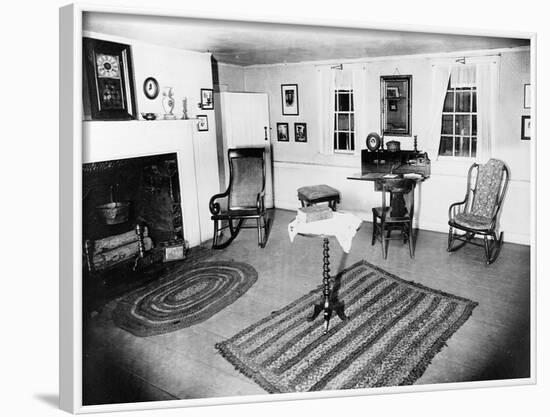 Parlor of the Edgar Allen Poe Cottage, NYC, Dec. 17, 1918-null-Framed Photographic Print