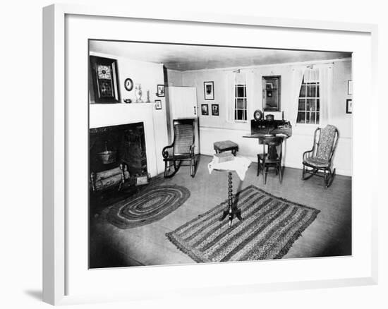 Parlor of the Edgar Allen Poe Cottage, NYC, Dec. 17, 1918-null-Framed Photographic Print