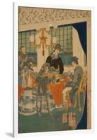 Parlour of a Foreign Mercantile House in Yokohama, 1861-Utagawa Sadahide-Framed Giclee Print