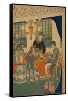 Parlour of a Foreign Mercantile House in Yokohama, 1861-Utagawa Sadahide-Framed Stretched Canvas