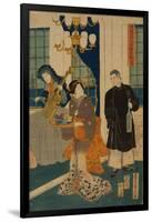 Parlour of a Foreign Mercantile House in Yokohama, 1861-Utagawa Sadahide-Framed Giclee Print