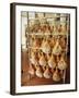 Parma Hams on Curing Racks, Near Pavullo, Emilia-Romagna, Italy-Ian Griffiths-Framed Photographic Print