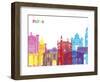 Parma Skyline Pop-paulrommer-Framed Art Print