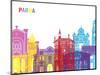 Parma Skyline Pop-paulrommer-Mounted Art Print