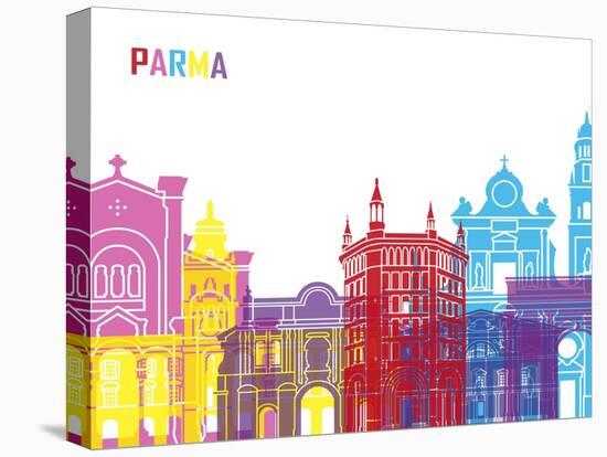 Parma Skyline Pop-paulrommer-Stretched Canvas