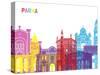 Parma Skyline Pop-paulrommer-Stretched Canvas